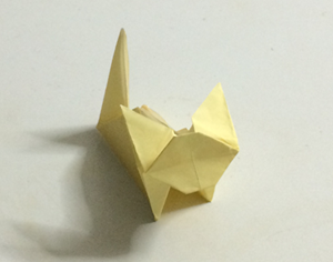 折り紙の 猫 の折り方 簡単な平面と立体的なリアルな猫の2種類