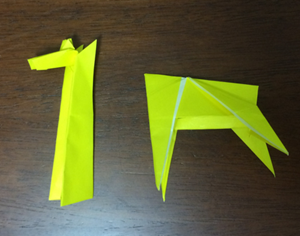 折り紙の立体的な キリン の簡単な折り方 折り紙オンライン