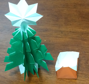 折り紙の立体的な クリスマスツリー の簡単な折り方 折り紙オンライン