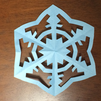 切り紙 折り紙の 雪の結晶 の簡単な作り方 折り紙オンライン