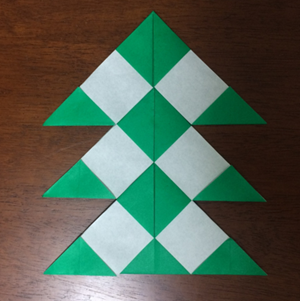 折り紙の クリスマスツリー 平面 の簡単な折り方 折り紙オンライン