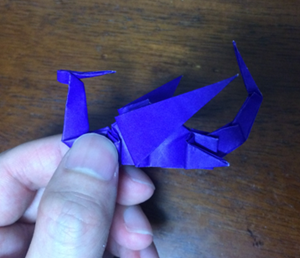 折り紙の立体的な ドラゴン の簡単な折り方 折り紙オンライン