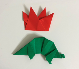 折り紙の ステゴサウルス の簡単な折り方 折り紙オンライン